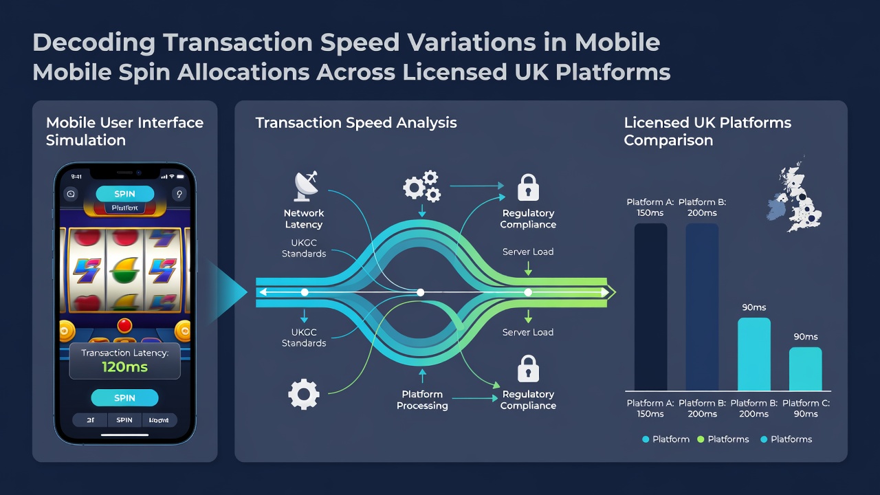 Data visualization comparing transaction speeds across different UK mobile gaming platforms